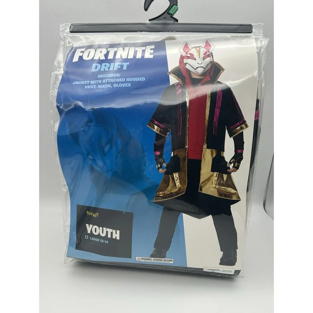 FORNITE Complete DRIFT Costume w/ Jacket MASK Youth Large 12-14 SPIRIT HALLOWEEN